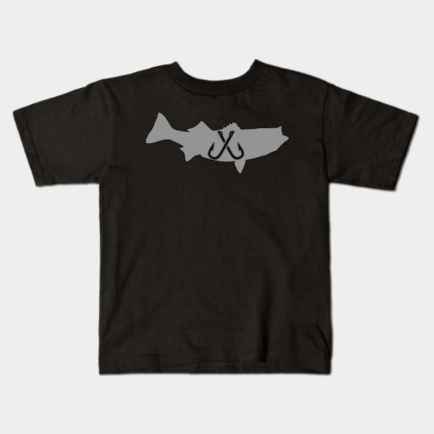 Striper Fishing - Cross Hooks Kids T-Shirt by  The best hard hat stickers 